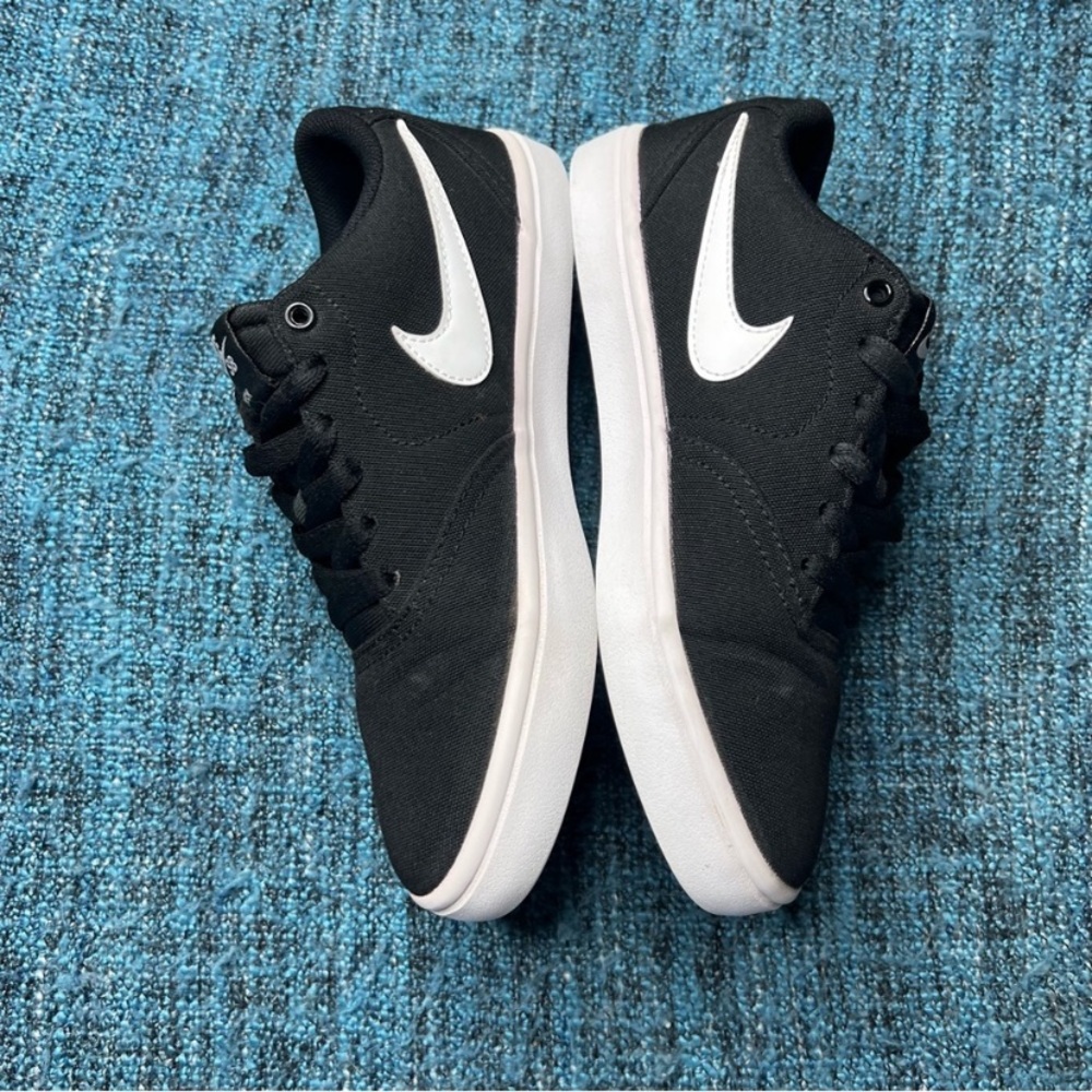 Nike SB Check Solar Canvas Sneakers in Black White - Picture 4 of 7